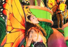 Cristtina Mendonça Brilha Pelo Segundo Ano Consecutivo No Carro Abre-Alas Do Botafogo Samba Clube Na Sapucaí